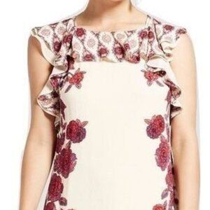 Women’s Junior Ruffle Shift Dress Ivory Small – Light, Breezy & Boutique-Ready